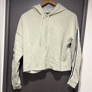 Rue21 Light Green Hoodie with Black and White Stripe